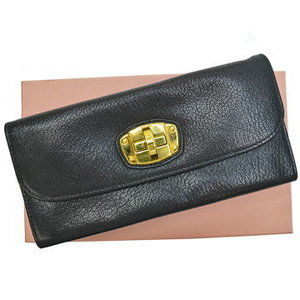 Miu Miu long Wallet Black leather